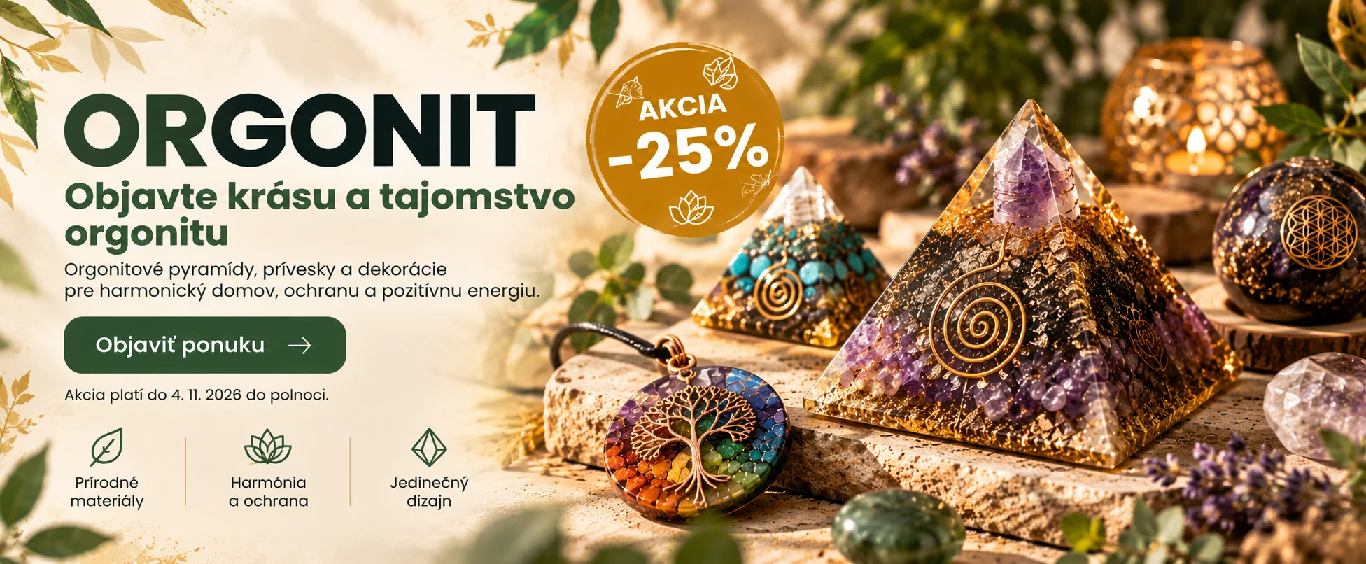 Jesenná akcia na Orgonit so zľavou až -25%